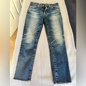 AG Adriano Goldschmied Pima Crop Raw Hem Jeans